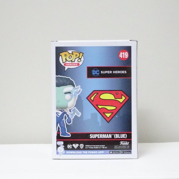 DC Superman (Blue) 2021 Fall Convention Funko Pop! #419 - Picture 3 of 4